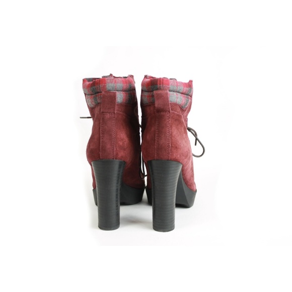 Nine West Abrial Suede Lace-Up Bootie Ankle Boots - Picture 4 of 7